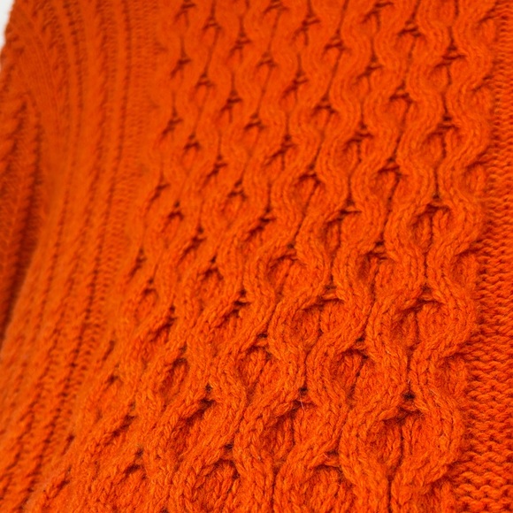 Tommy Hilfiger Vibrant Orange wool roll neck Turtleneck Sweater - Picture 5 of 11